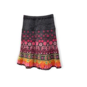 Todor Wool knitted A-Line Skirt multicolour